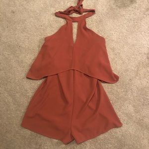 Halter Romper with Tie Around Neck